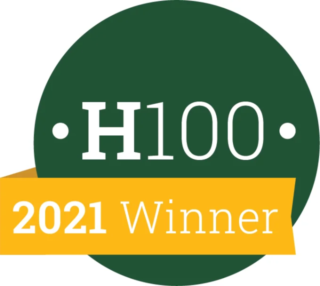 Healthiest 100 Workplaces in America 2021 Badge