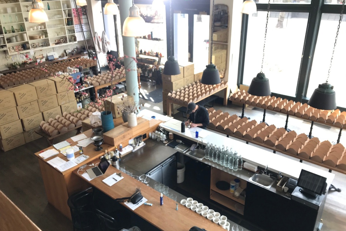 A photo of a kitchen stocked with supplies