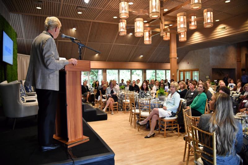 Vice Admiral Nora Tyson, the first female commander of a U.S. Navy Carrier Strike Group Cambia Portland Classic