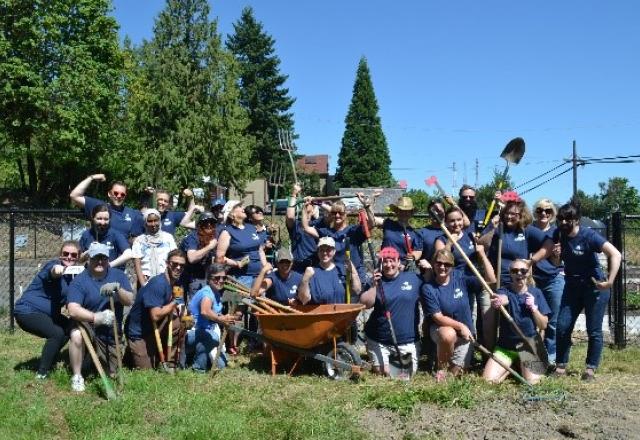 team photo for employees of the month