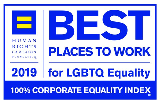 2019 Best Places To Work for LGBTQ Equality Human Rights Campaign Foundation