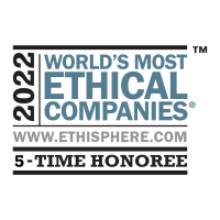 Logo for 2022 World’s Most Ethical Companies 5-time Honoree from Ethisphere