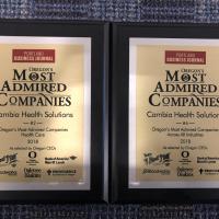 Oregon's Most Admired Companies award